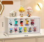 Elegáns kétszintes vitrin átlátszó elülső fallal