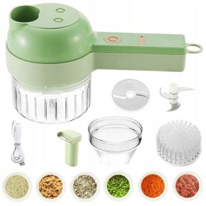 Kézi elektromos zöldségszeletelő 4 az 1-ben