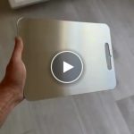 Rozsdamentes acél vágódeszka – video